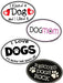 Oval Magnets, 6" x 4" (Dog) - Dog Mom  