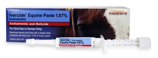 Ivercide Ivermectin Equine Wormer Paste 1.87%, 6.08 gm - Jeffers - Animal Health & Wellness > Medicine