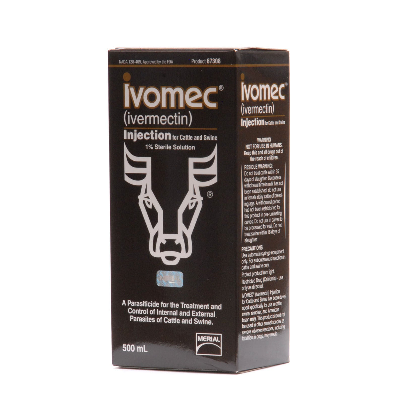 Wormec Injection IVOMEC Injection (1%) Dewormer for Cattle & Swine — Jeffers