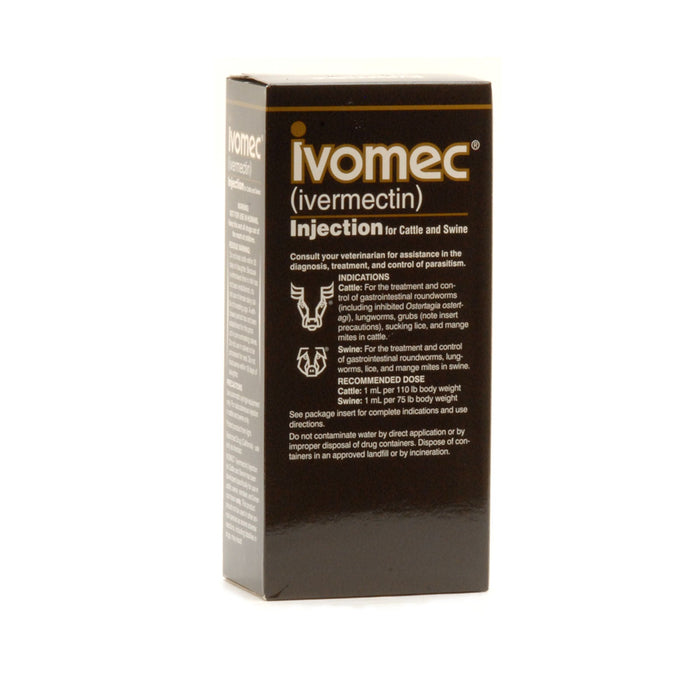 Wormec Injection IVOMEC Injection (1%) Dewormer for Cattle & Swine — Jeffers