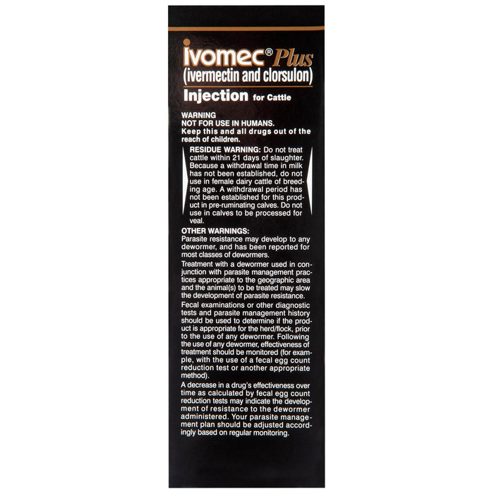 Wormec Injection Ivomec Plus Injectable Wormer for Cattle — Jeffers