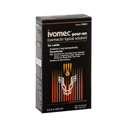 Ivomec Pour - On Cattle Wormer - M0S2 - 250 mL - 1