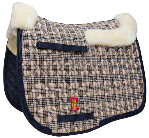 Lettia Baker Plaid Sheepskin Dressage Pad -   