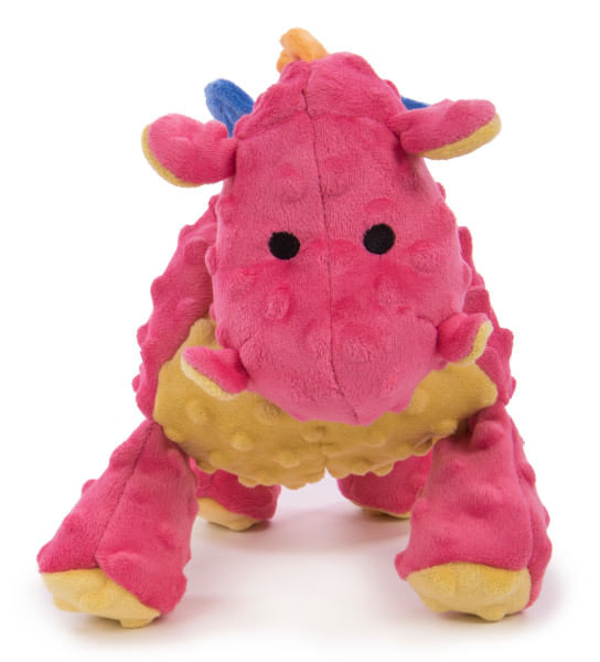 Plush Dragon Dog Toy - Coral Large 