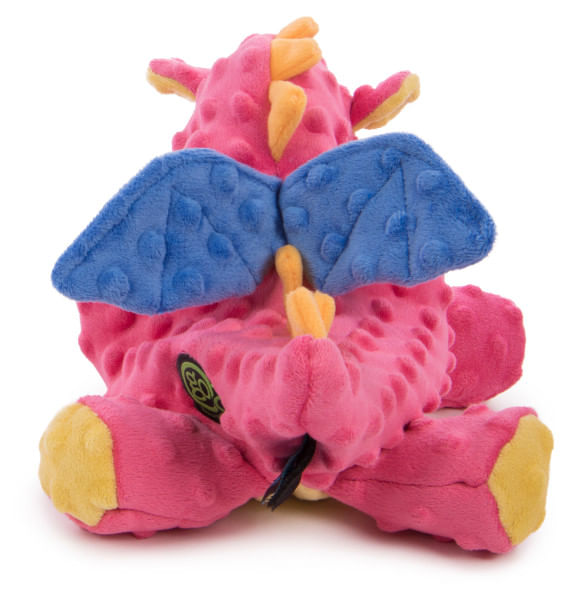 Plush Dragon Dog Toy - Coral Large 