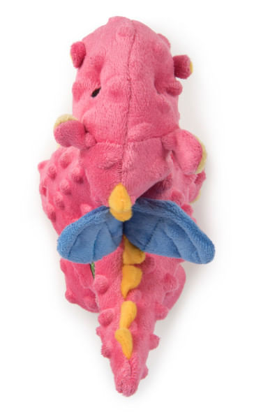 Plush Dragon Dog Toy - Coral Small 