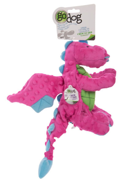 Plush Dragon Dog Toy - Pink Large 