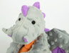 Plush Dragon Dog Toy - Grey Large 