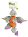 Plush Dragon Dog Toy - Grey Large 