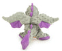 Plush Dragon Dog Toy - Grey Large 