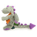 Plush Dragon Dog Toy - Grey Large 