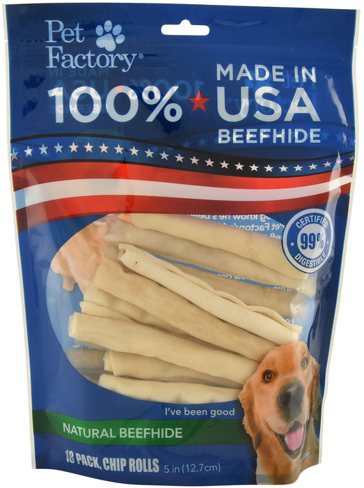 100% American Beefhide Rolls - 5" American Beefhide Rolls, 18 Pack  