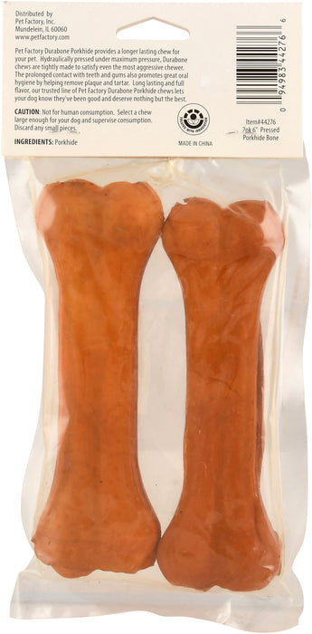 2-pack Classic Essentials Pressed Porkhide Durabone Chews -   