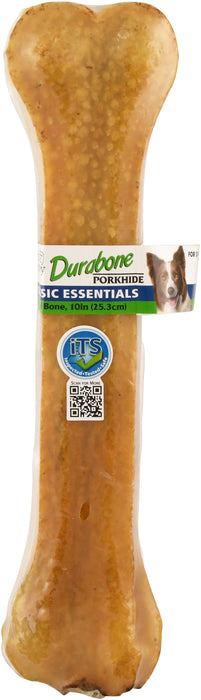 Classic Essentials Pressed Porkhide Durabone Chew - 10" Pressed Porkhide Durabone, each  