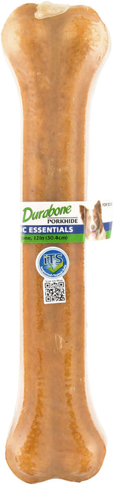 Classic Essentials Pressed Porkhide Durabone Chew - 12" Pressed Porkhide Durabone, each  