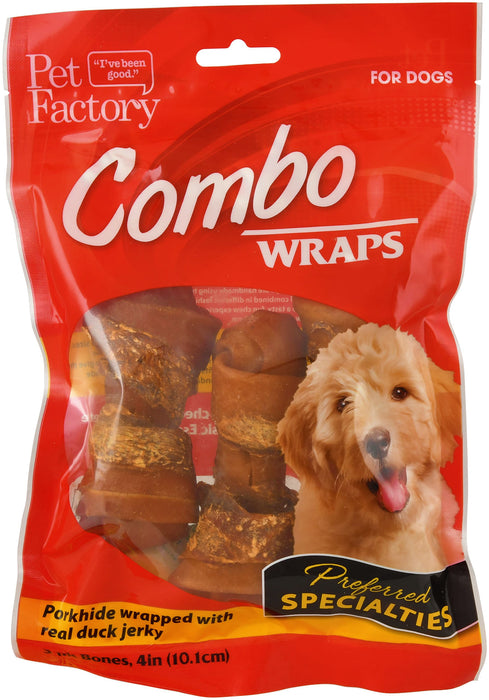 Porkhide w/Duck Combo Wrap Dog Chews - 8 pack  