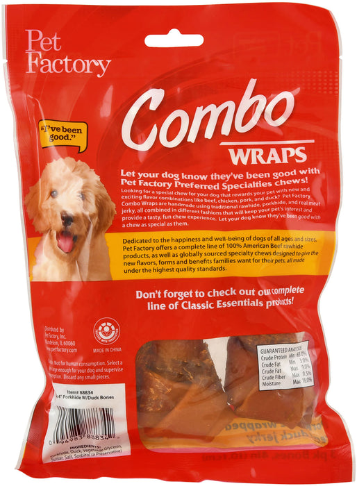 Porkhide w/Duck Combo Wrap Dog Chews - 8 pack  