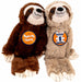 Shake & Squeak Plush Sloth Dog Toy, Assorted -   