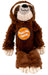 Shake & Squeak Plush Sloth Dog Toy, Assorted -   