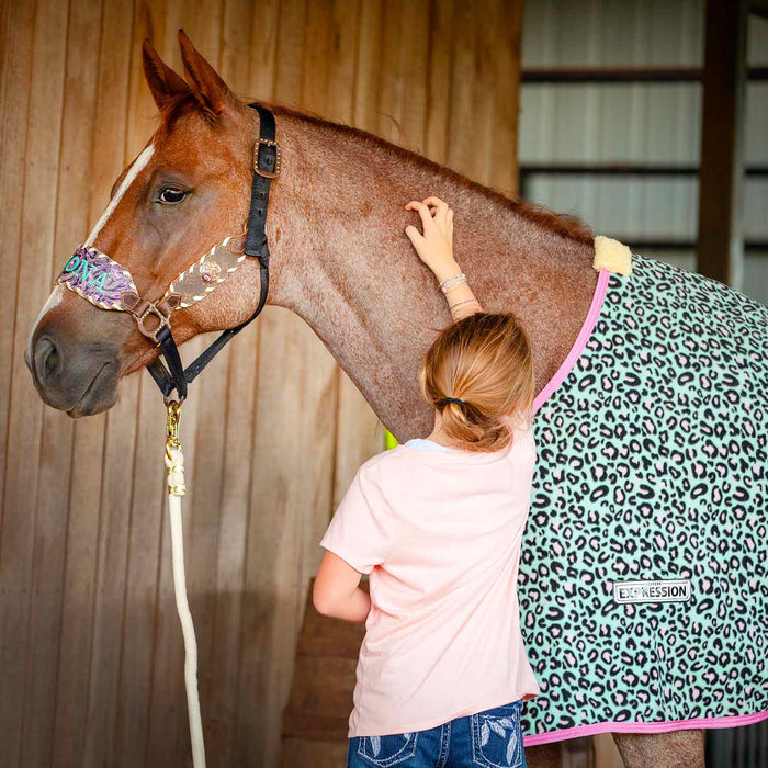 Jeffers Expression Standard Neck Fleece Cooler, Party Cheetah