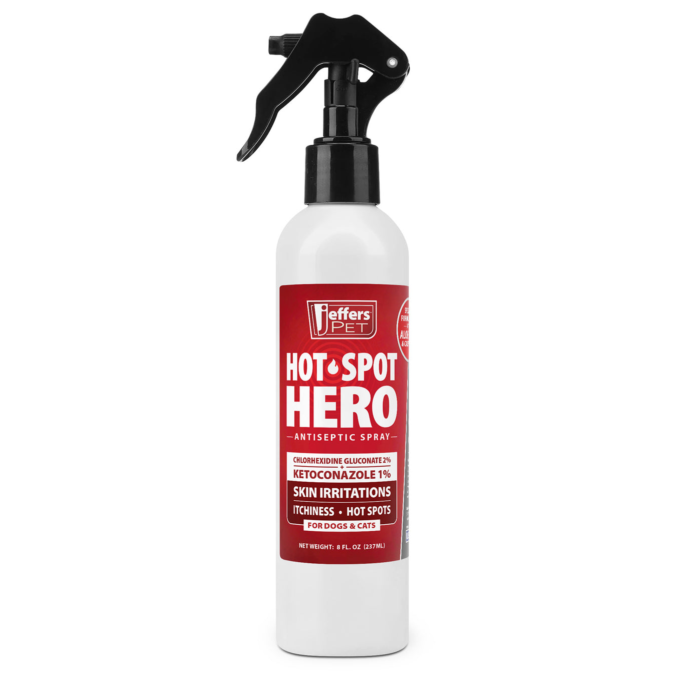 Jeffers Hot Spot Hero Antiseptic Spray, for Dogs and Cats, 8oz Size 8 ounce