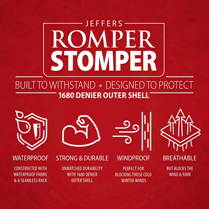 Jeffers Romper Stomper 1680 Denier Standard Neck Turnout Blanket, 240 Gram Color Navy/Hunter