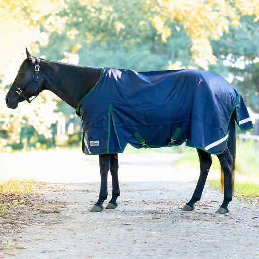Jeffers Romper Stomper 1680 Denier Standard Neck Turnout Blanket, 240 Gram Color Navy/Hunter