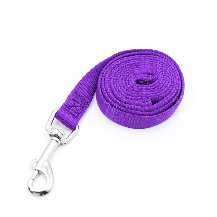 Jeffers 1 - Ply Web Nylon Dog Leashes - SS1C - 5/8"W x 6'L - Purple - 26