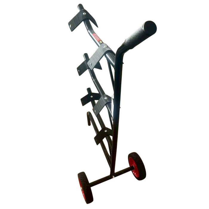 Jeffers 3 Tier Rolling Saddle Rack, Metal Mobile Saddle Stand - IA9Q - Black - Each - 2