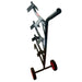 Jeffers 3 Tier Rolling Saddle Rack, Metal Mobile Saddle Stand - IA9Q - Black - Each - 2