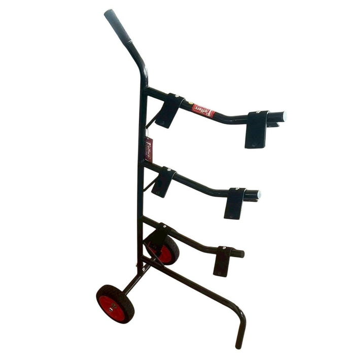 Jeffers 3 Tier Rolling Saddle Rack, Metal Mobile Saddle Stand - IA9Q - Black - Each - 1