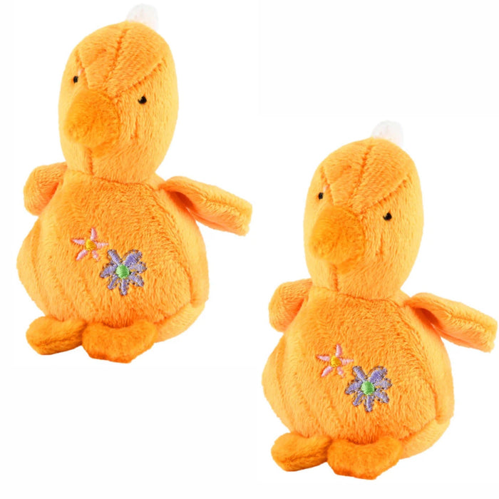 Jeffers 4" Baby Duck Plush Squeaker Dog Toys - I7BF-2PK - Orange - 2 ct - 12