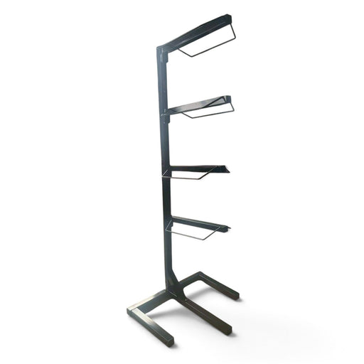 Jeffers 4 Tier Saddle Rack, Heavy Duty Vertical Saddle Storage Stand - IA9S - Black - 78" - Each - 1