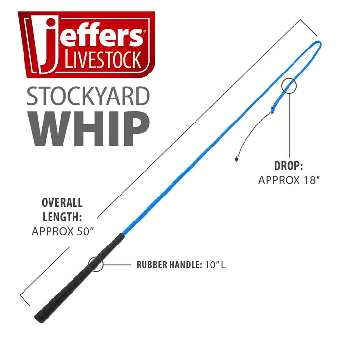 Jeffers 50" Stockyard Whip, 18" Drop - IAWF - Blue - 1 ct - 7