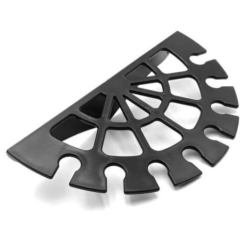 Jeffers 8-Slot Round Plastic Whip Holder, Wall Mounted Tack Organizer - IA9G - 12" - Black - Each - 1
