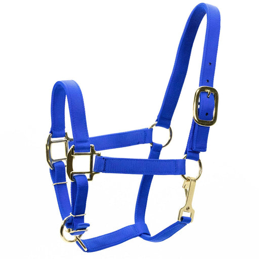 Jeffers Adjustable Halter with Throat Snap - SSMC - Yearling - Royal Blue - 9