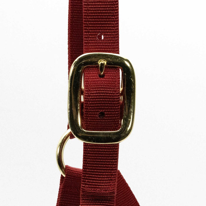 Jeffers Adjustable Halter with Throat Snap - SSMD - Yearling - Red - 14