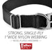 Jeffers Adjustable Nylon Dog Collar, 1"W x 14" - 24"L - SSG7 - Black - 8