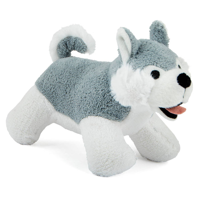 Jeffers Animal Cuddlers Plush Squeaky Dog Toys - I7AA - Gray/White Dog - 1 ct - 3