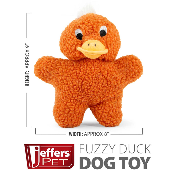 Jeffers Animal Fuzzies Plush Squeaker Dog Toys - I7J5 - Duck - 1 ct - 12