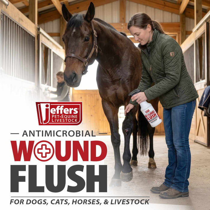 Jeffers Antimicrobial Skin & Wound Flush Spray with Aloe Vera for Pets, Horses & Livestock – 16 ounce - JEFZWG - 16 oz - 3