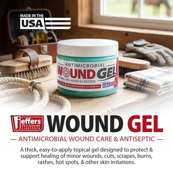 Jeffers Antimicrobial Wound Gel for Dogs, Cats, Horses & Livestock, 12 oz - JEFZWF - Gel - 12 ounce - 3