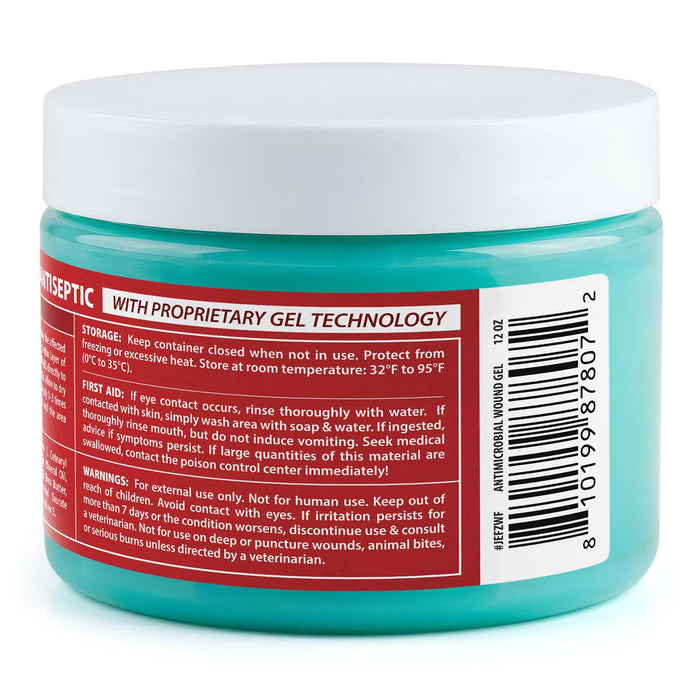 Jeffers Antimicrobial Wound Gel for Dogs, Cats, Horses & Livestock, 12 oz - JEFZWF - Gel - 12 ounce - 10