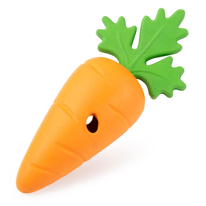 Jeffers Baby Carrot Natural Rubber Treat Dispensing Dog Dental Chew Toy - I7QA - Multi - Small - 1 - 10