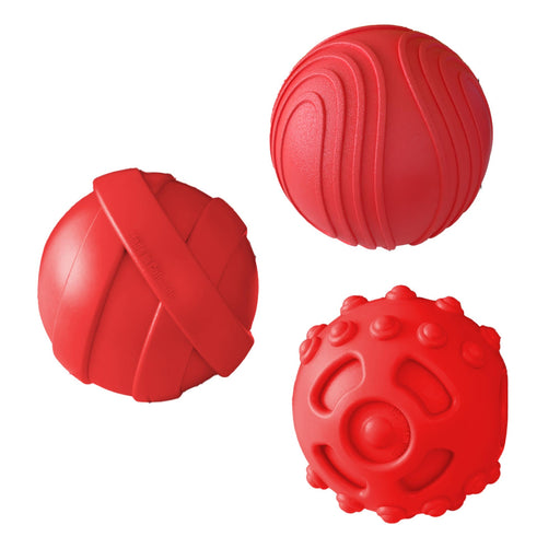 Jeffers Balls Natural Rubber Dog Chew Toys, 3 pc, Medium - I7Q3-KIT - Medium - 3 pc - 1