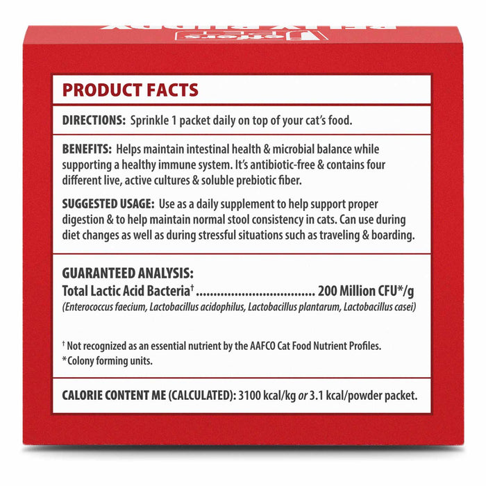 Jeffers BELLY BUDDY Probiotic Supplement Packets for Cats – Multi - Strain Digestive & Immune Support - JEFZVF - Chicken Liver - 30 ct - 5