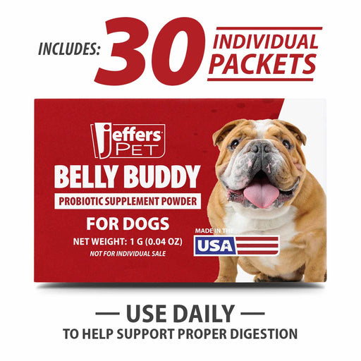 Jeffers BELLY BUDDY Probiotic Supplement Powder for Dogs – Multi - Strain Digestive & Immune Support - JEFZVE - Chicken Liver - 30 ct - 2