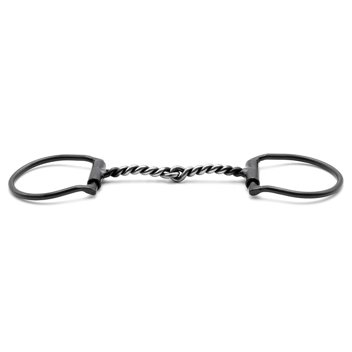 Jeffers Black Steel Offset Dee Horse Bit, Snaffle Mouth - A8GB - 4