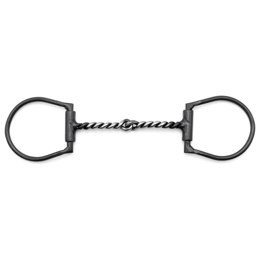 Jeffers Black Steel Offset Dee Horse Bit, Snaffle Mouth - A8GB - 1