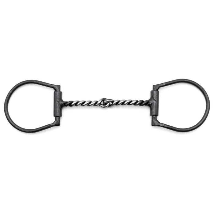 Jeffers Black Steel Offset Dee Horse Bit, Snaffle Mouth - A8GB - 1